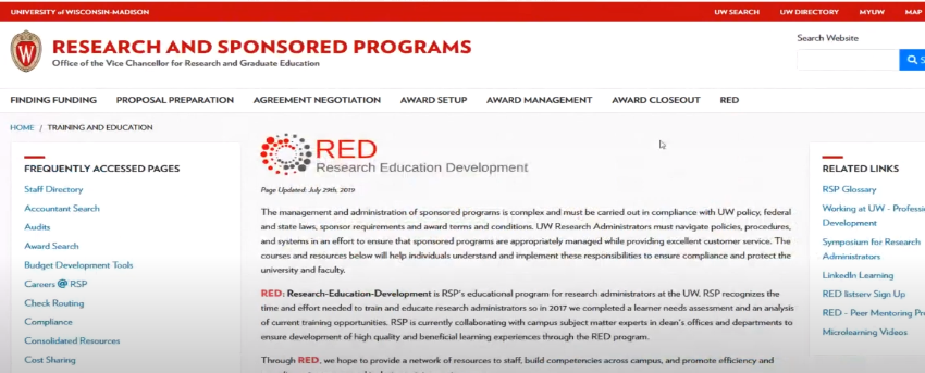 RED: Learning Videos | Research and Sponsored Programs
